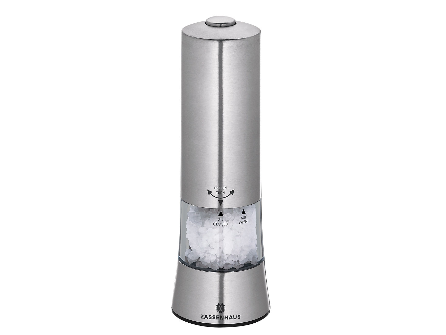 Zassenhaus Gera, Suolamylly, Ruostumaton teräs, Keraaminen, 62 mm, 180 mm, 517 g