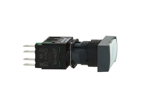 Tryk Ø16 rektangulær hvid planforsænket XB6DA11B