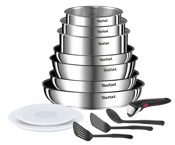 Tefal Ingenio L897DS04, Blandat set, Rostfritt stål, Rostfritt stål, Titan, Svart, Thermo-Spot | Köksutrustning - Grytor & pannor - Grytset | GameStuff