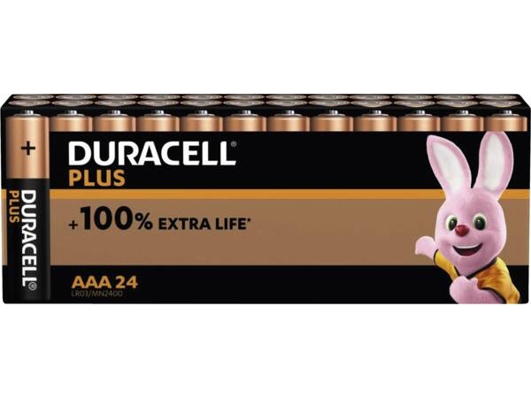 Duracell BATT.PLUS AAA, 24er-Pack, Kertakäyttöinen akku, AAA, Alkali, 1,5 V, 24 kpl, 1200 mAh