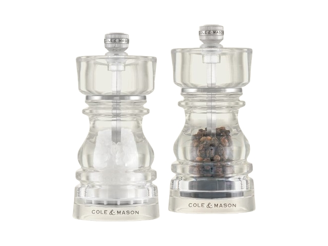 Cole &Amp Mason H233104, Transparent, Akryl, Rustfrit Stål, Peber, Salt, Rustfrit Stål, 56 Mm, 56 Mm