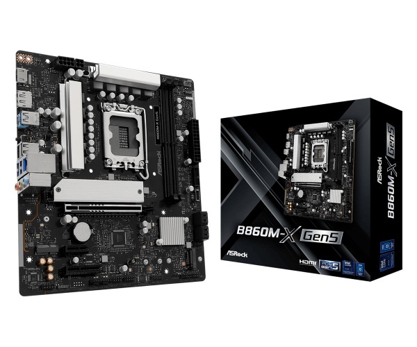 Asrock B860m-X Mainboard Sockel Pc Intel Lga 1851 Formfaktor Details Micro-Atx - Mainboard - Intel Sockel 1851 (Core Ultra 100&200)