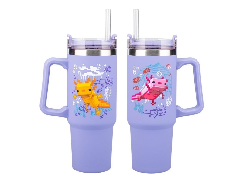 ABYstyle MINECRAFT Sandarus Puodelis su Šiaudeliu 900 ml | Bordssättning - Par - Muggar & koppar | GameStuff