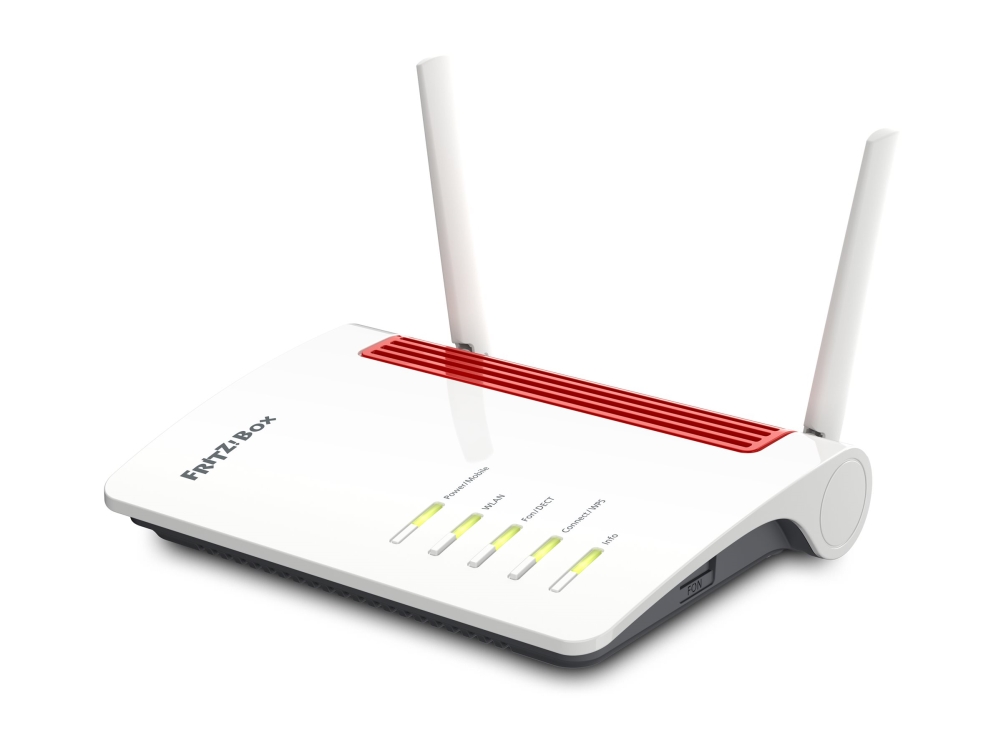 Fritz!Box 6850 5G, Wi-Fi 5 (802.11Ac), Dual-Band (2,4 Ghz/5 Ghz), Eingebauter Ethernet-Anschluss, 5G, Weiß, Tabletop-Router