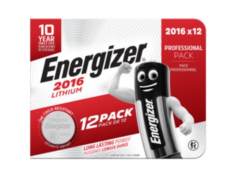 CR2016 ENERGIZER SPECIALBATTERI / LITHIUM CR-TYP 2016 BP (12STK.)