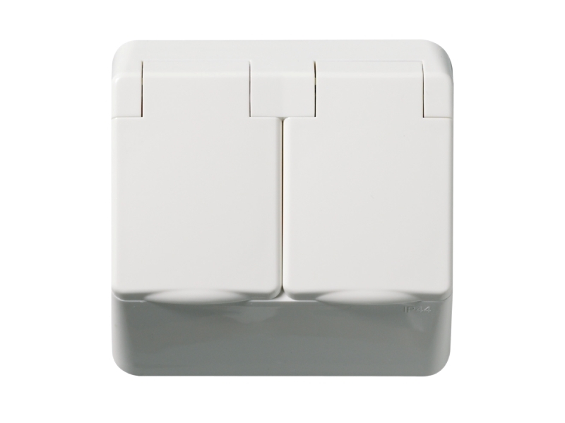 Schneider Electric Exxact Steckdose 2-Teilig Geerdet Ip44 Weiss