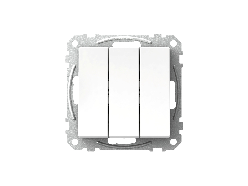 Schneider Electric Exxact 1+1+1 Schalter Federanschluss Weiss