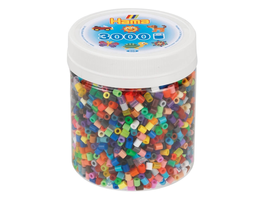 Hama Midi Perler - 3.000 Stk. - Bæger Mix 68 - 209-68