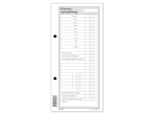 Kassaregister, Mayland, vit, 100x210mm förpackning om 10 - (10 st.) | Papper & Emballage - Block & Post-It - Block | GameStuff