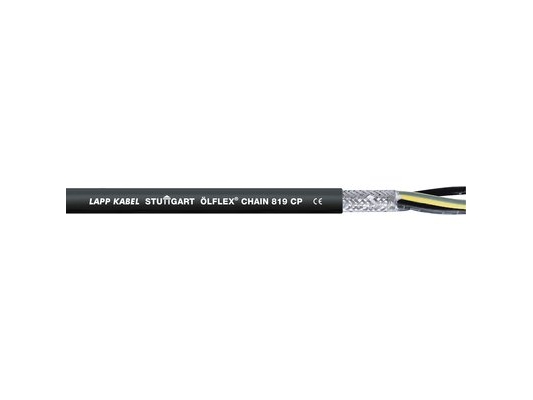 Lapp ÖLFLEX CHAIN 819 CP, Keskijännitekaapeli, musta, Polyvinyylikloridi (PVC), Kupari, 0.75 mm², 37,5 kg/km