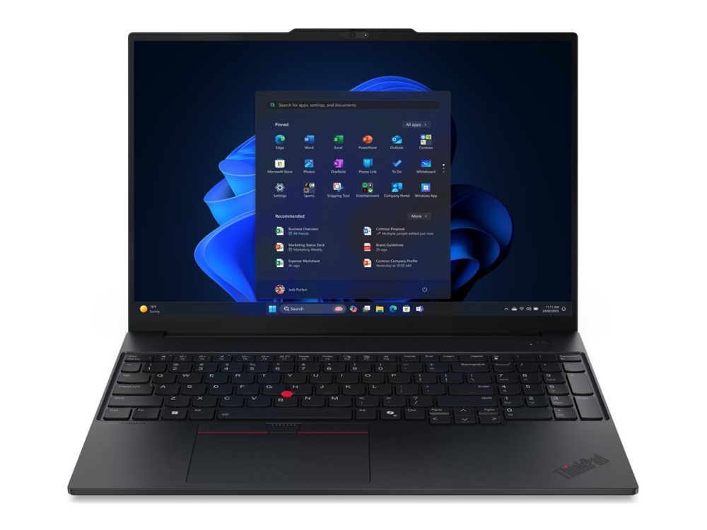 Lenovo Thinkpad E16 Gen 3 22Ay - Copilot+ Pc - 180° Hængsel - Intel Core Ultra 5 - 226V / Op Til 4,5 Ghz - Win 11 Pro - Arc Graphics 130V - 16 Gb Ram