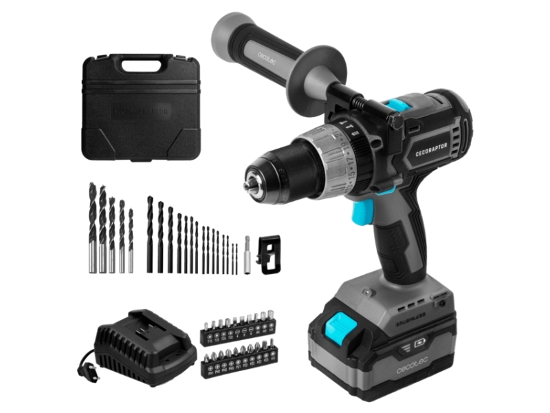Cecotec 70009, Pistolgreb Boremaskine, Børstefri, 2000 Rpm, 550 Rpm, 30000 Bpm Or Slag I Minuttet, 8250 Bpm Or Slag I Minuttet