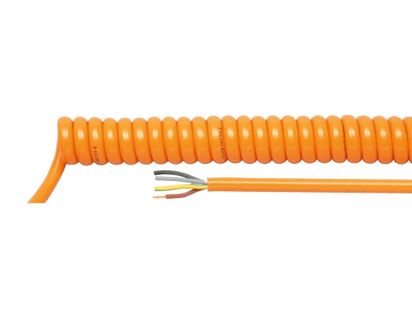 Helu 85221 Spiralkabel H05bq-F 300 Mm / 1200 Mm 2 X 0.75 Mm² Orange 1 Stk