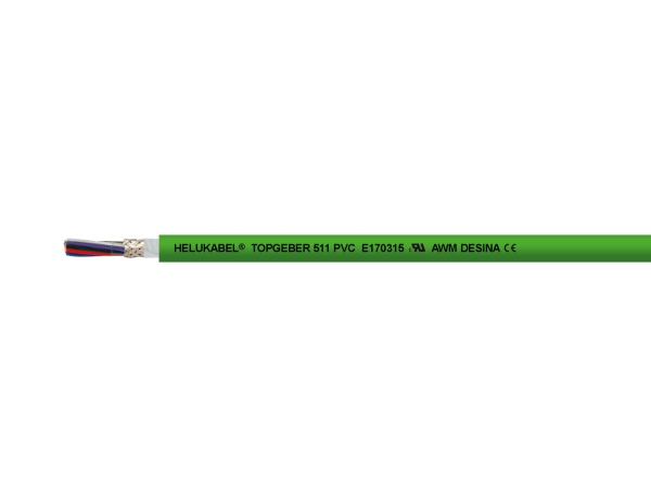Volles Kabel Topgeber 511 Geberkabel 6 X 0,14 Mm² + 4 X 0,14 Mm² Grün 707389 50 M
