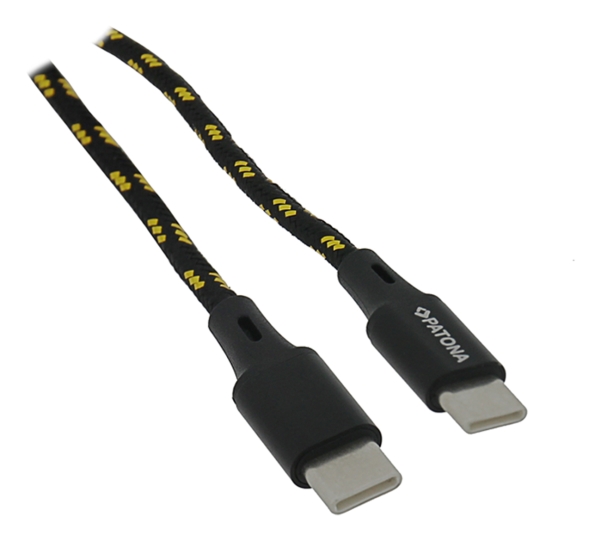 Patona 1811, 0.06 M, Usb C, Usb C, Usb 2.0, 0.045 Gbit/S, Black, Yellow