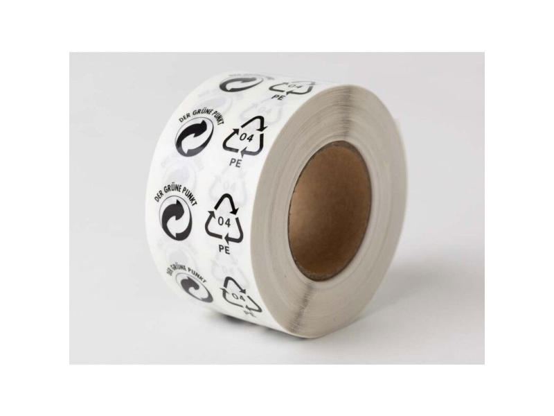 Etiketter Pe Og Grüne Punkt Hvid/Sort 45X25mm 1000Stk