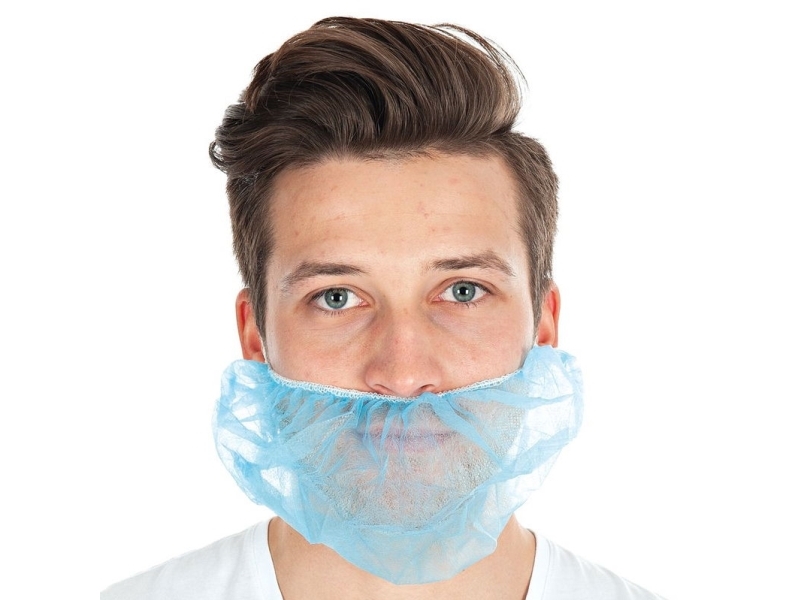 Bartbandage Blau Großer Bart - Hals 100Stk/Packung