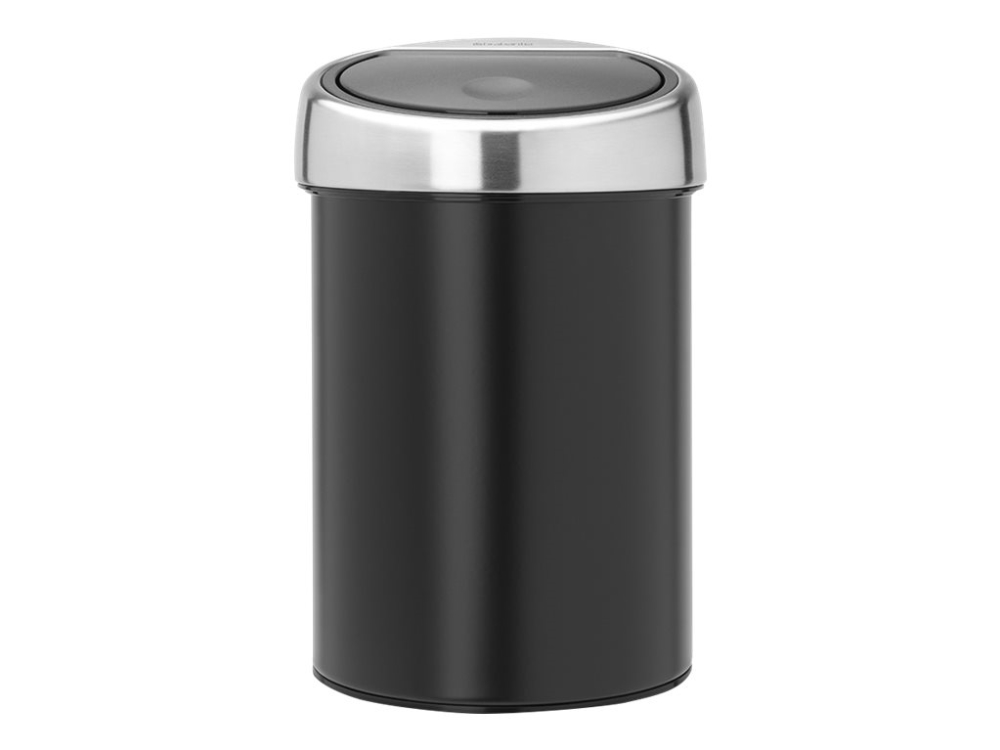 Brabantia Touch Bin - Skraldespand - skubbelåg - 3 L - mat sort