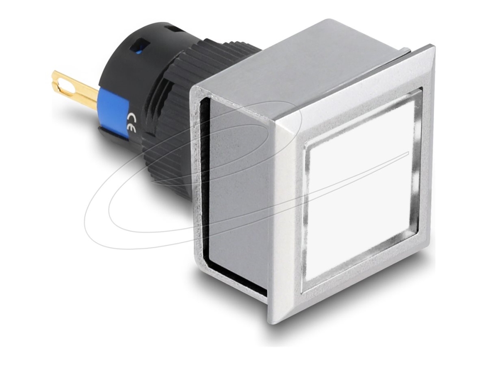 Delock - Indikatormodul - 16 Mm, Plastic, Solder Connection, Square - Hvid