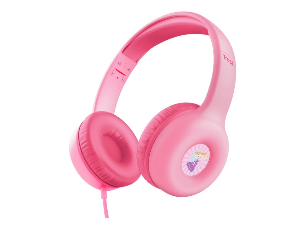 Trust Nouna - Hovedtelefoner Med Mik. - På Øret - Kablet - 3,5 Mm Jackstik - Pink