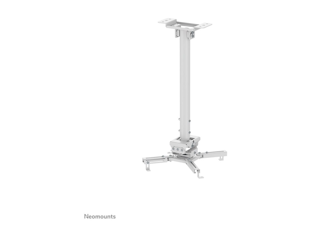 Neomounts Cl25-540Wh1 Beamer Ceiling Mount - H 60,5-90,5 Cm - Easy-Install - Full Motion, Ceiling, 35 Kg, White, Steel, 605 - 905 Mm, -8 - 8°