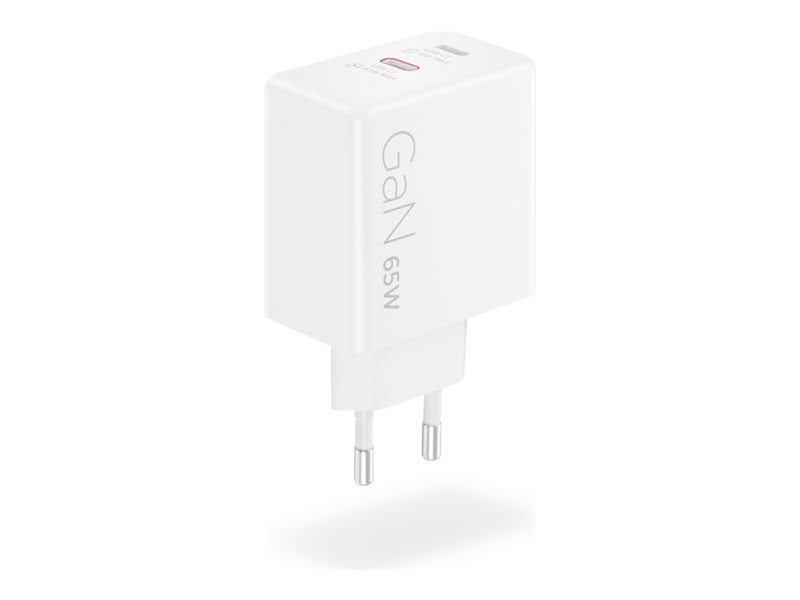 Lenovo - Strømforsyningsadapter - GaN - 65 Watt - 2 output-stikforbindelser (USB-C) - hvid - Europa - for Chrome 14M8911 Slim 5 14AGP11 5 14AHP11 5 14IPH11 5 16AGP11 5 16IPH11