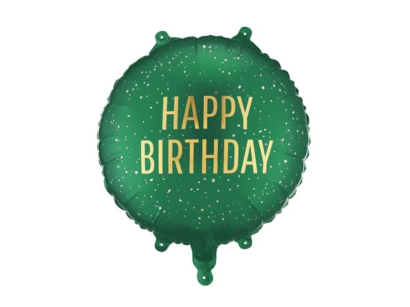 Grøn Happy Birthday Folieballon