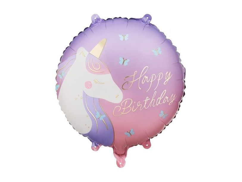 Enhjørning Happy Birthday Folieballon