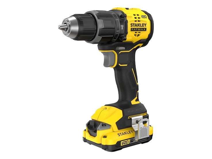 Stanley SFMCD716D2T-QW, Borr med pistolgrepp, utan nyckel, Borstl&ouml;s, Svart, Gul, 1900 RPM, 32300 BPM