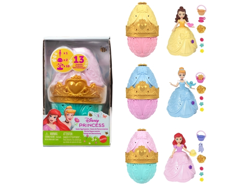Disney Princess Easter Egg Surprise Assortment, Minidukke, Pige, 3 År, Dreng/Pige, 122 Mm, Flerfarvet