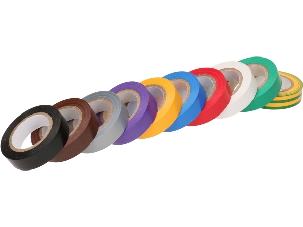 Cimco 127575, 10 stk, Sort, Hvid, Grå, Grøn, Blå, Brun, Rød, Grøn/gul, Gul, Violet, PVC, 10 m, 15 mm, 270 g
