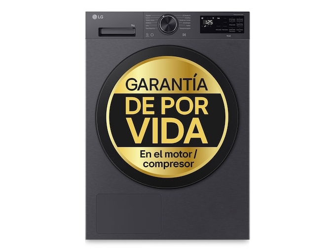 LG RHX5009TBB, Fritstående, Front-læsning, Varmepumpe, Grafit, Dreje, Berøring, Højre