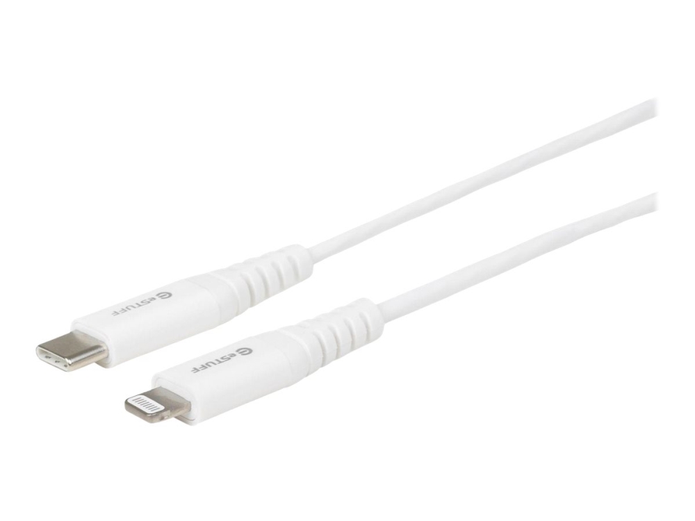 Estuff - Lightning-Kabel - Lightning Han Til 24 Pin Usb-C Han - 1 M - Hvid - Power Delivery Support