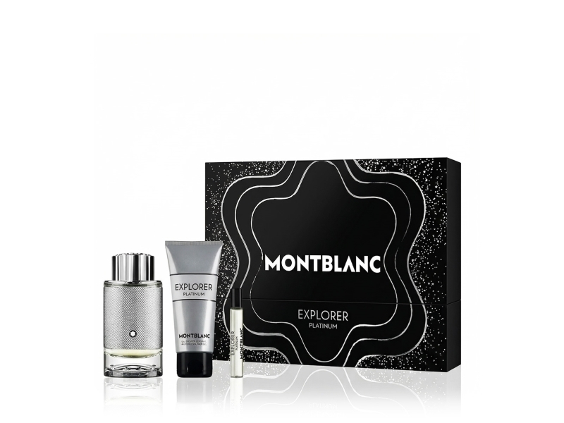 Montblanc Explorer Platinum Edp 100 Ml + Edp Mini 7.5 Ml + Sg For Body & Hair 100 Ml (Man)