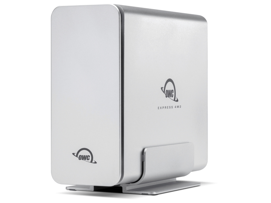 OWC Express 4M2, SSD kabinet, M.2, PCI Express 4.0, 40 Gbit/sek., USB-tilslutning, Sølv