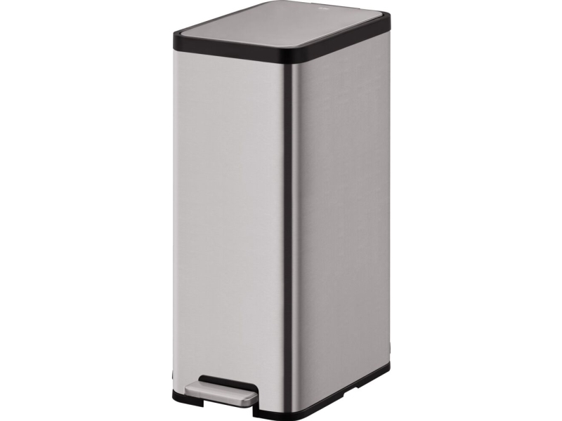 Treteimer, Eko Ecomaid, Stahl Matt, Edelstahl, 45 L, Kunststoff-Inneneimer