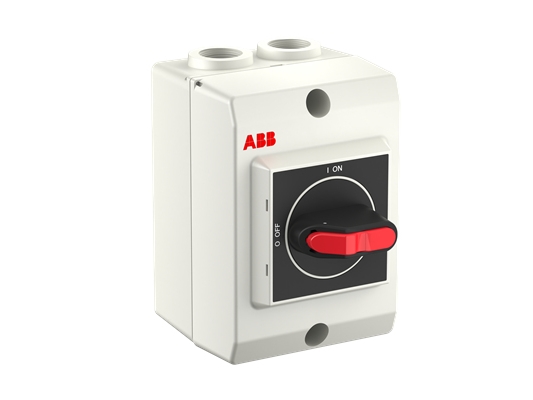 ABB Sikkerhedsafbryder 16A 3 polet med hjælpekontakt metrisk gevind sort greb OTP16K3M