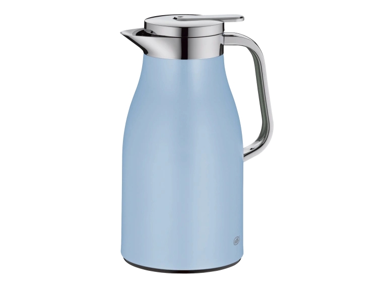 Alfi Skyline, Karaffel, 1 L, Blå, Silikone, Polypropylen (PP), Termoplastisk elastomer (TPE), Rustfrit stål, Glas, Rund, Plast