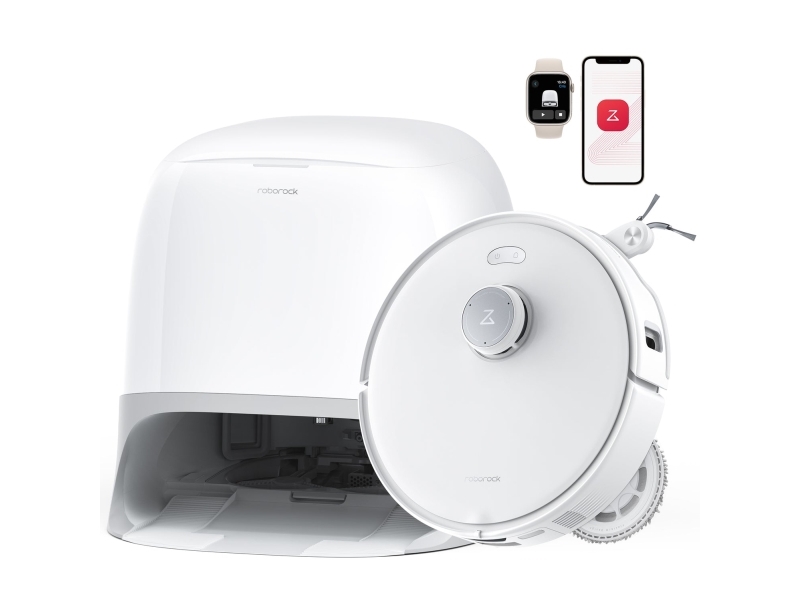 Roborock Qrevo Curv 5A1, Poseløs, Sort, Hvid, Rund, 60,4 dB, 0,325 L, 2,7 L