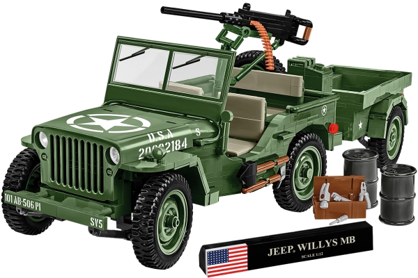 COBI Willys MB & Trailer - Executive Edition, Byggesæt, 10 År, 1580 stk