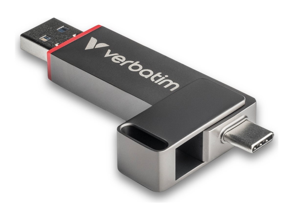 Verbatim Dual Quickstick Usb Flash Drive Retail 1 Tb Silver 32043 Usb-C (Usb 3.2 Gen 1), Usb-A (Usb 3.2 Gen 1)