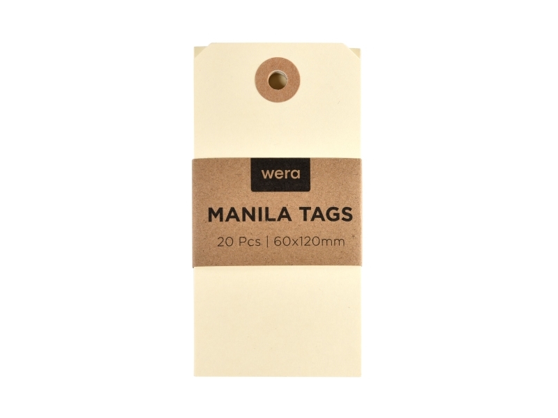 Manila Etiketten 60X120 Mm, 20 Pack X 10, Cremeweiß