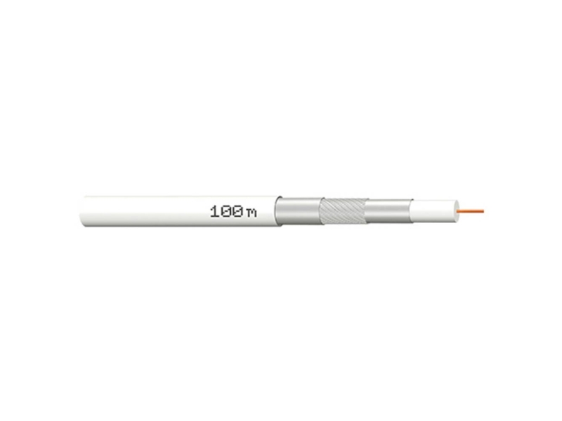 Megasat - Bulk Antenne Kabel - 100 M - Tredobbet Afskærmet Koaksialkabel - 120 Db