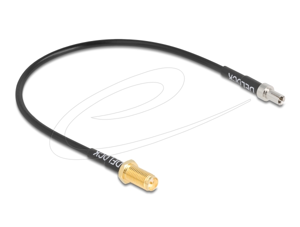 Delock Antenna Cable Rp-Sma Jack Bulkhead To Ts-9 Plug Rg-174 20 Cm, 1 Stk