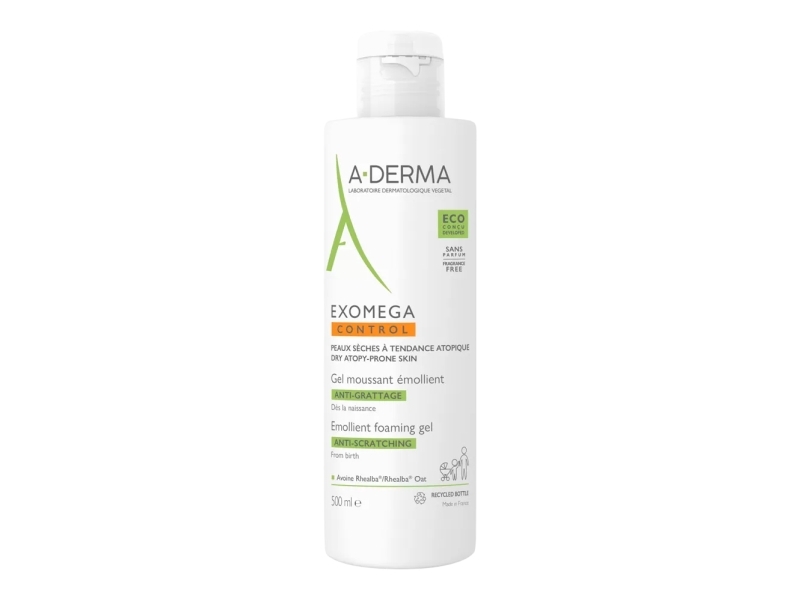 A-Derma, Exomega Control, Emollient, Cleansing Gel, For Face & Body, 500 ml