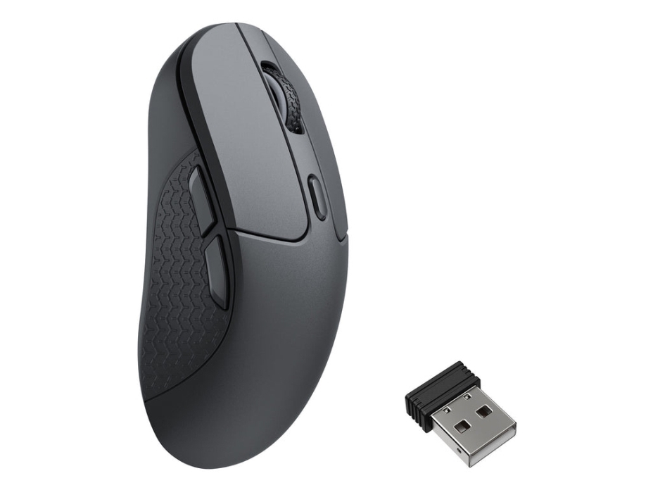 Keychron M3-A23, Ambidextrous, Track-On-Glass (Tog), Bluetooth + Usb Type-C, 30000 Dpi, Sort