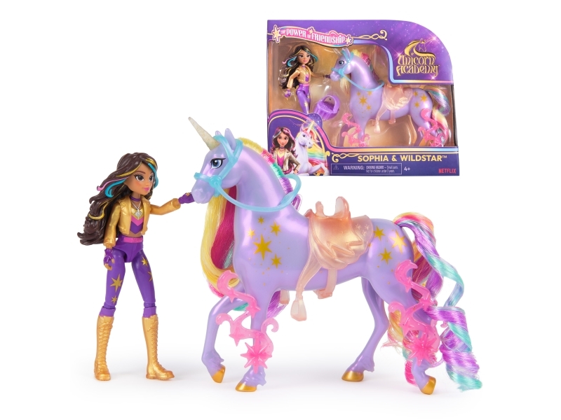 Unicorn Academy, Sophia & Wildstar Power Of Friendship Set With Saddle & Accessories, Dolls & Unicorn Toys, Gifts & Stocking Stuffers For Girls Ages
