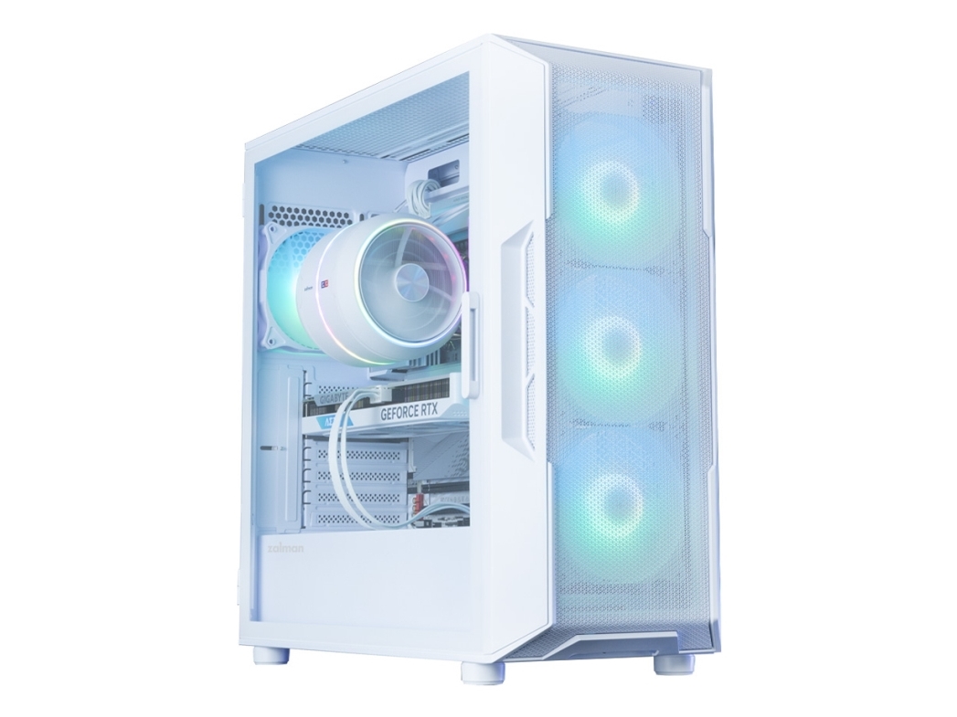 Zalman I3 Neo Argb V2 White, Midi Tower, Pc, Hvid, Atx, Mini-Itx, Plast, Stål, Hærdet Glas, 16 Cm