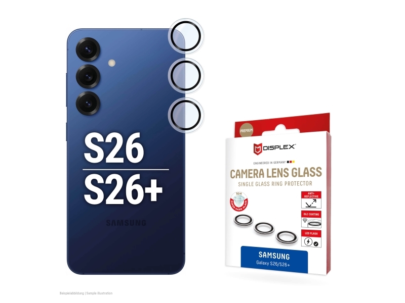Displex 02244, Samsung, Galaxy S26/S26+, Støvresistent, Slagbestandig, Ridseresistent, 1 Stk