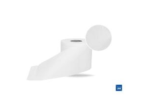 Toiletpapir Techline 2-Lag Ø10,6Cm L26m X B9.5Cm Genbrugsfibre. Hvid,8 Pk X 8 Rl/Krt